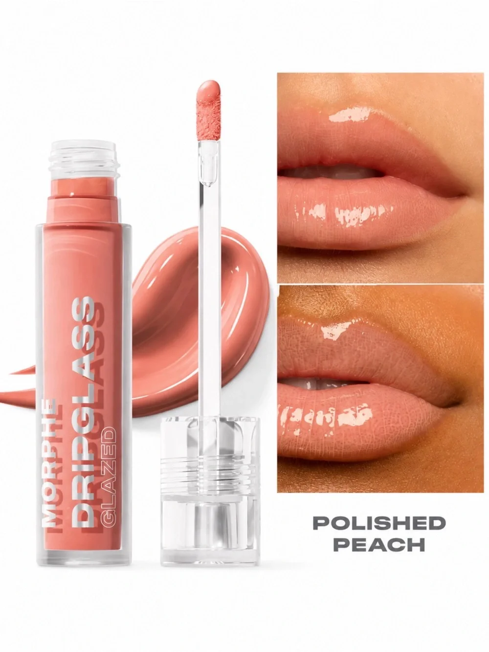 ✨ Morphe Dripglass Glazed High Shine Lip Gloss | Polished Peach | NIB Full Size